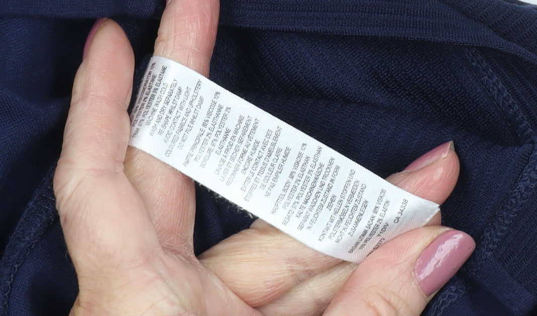 French Connection Women's Blue Wrap Dress Size 12