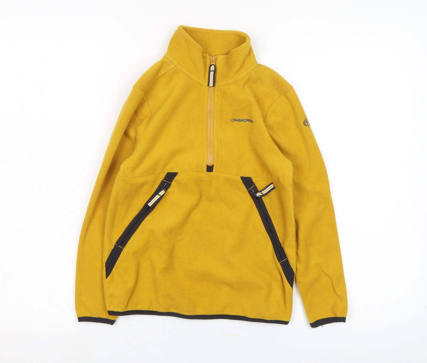 Craghoppers Boys Yellow Fleece 1/2 Zip Sweatshirt 7-8 Years