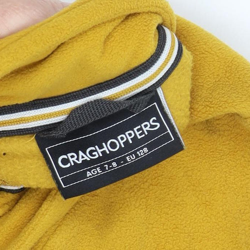 Craghoppers Boys Yellow Fleece 1/2 Zip Sweatshirt 7-8 Years