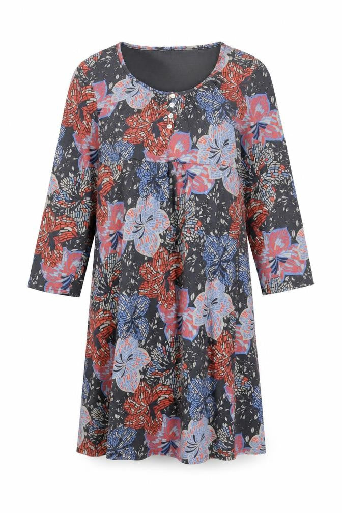 Front view of Mandoray Women's Multicoloured A-Line Dress, size 14