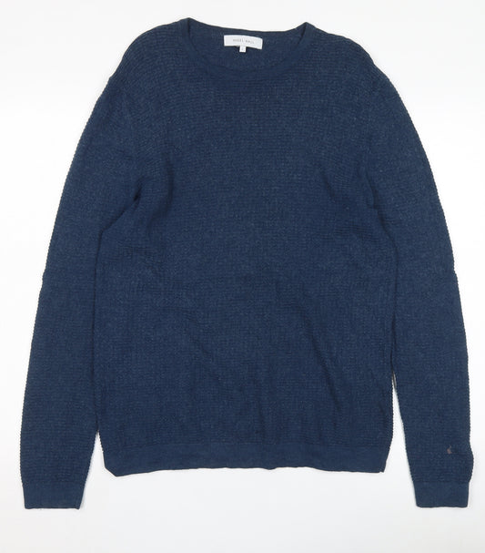 Nigel Hall Men’s Blue Pullover L Cotton Yak Jumper