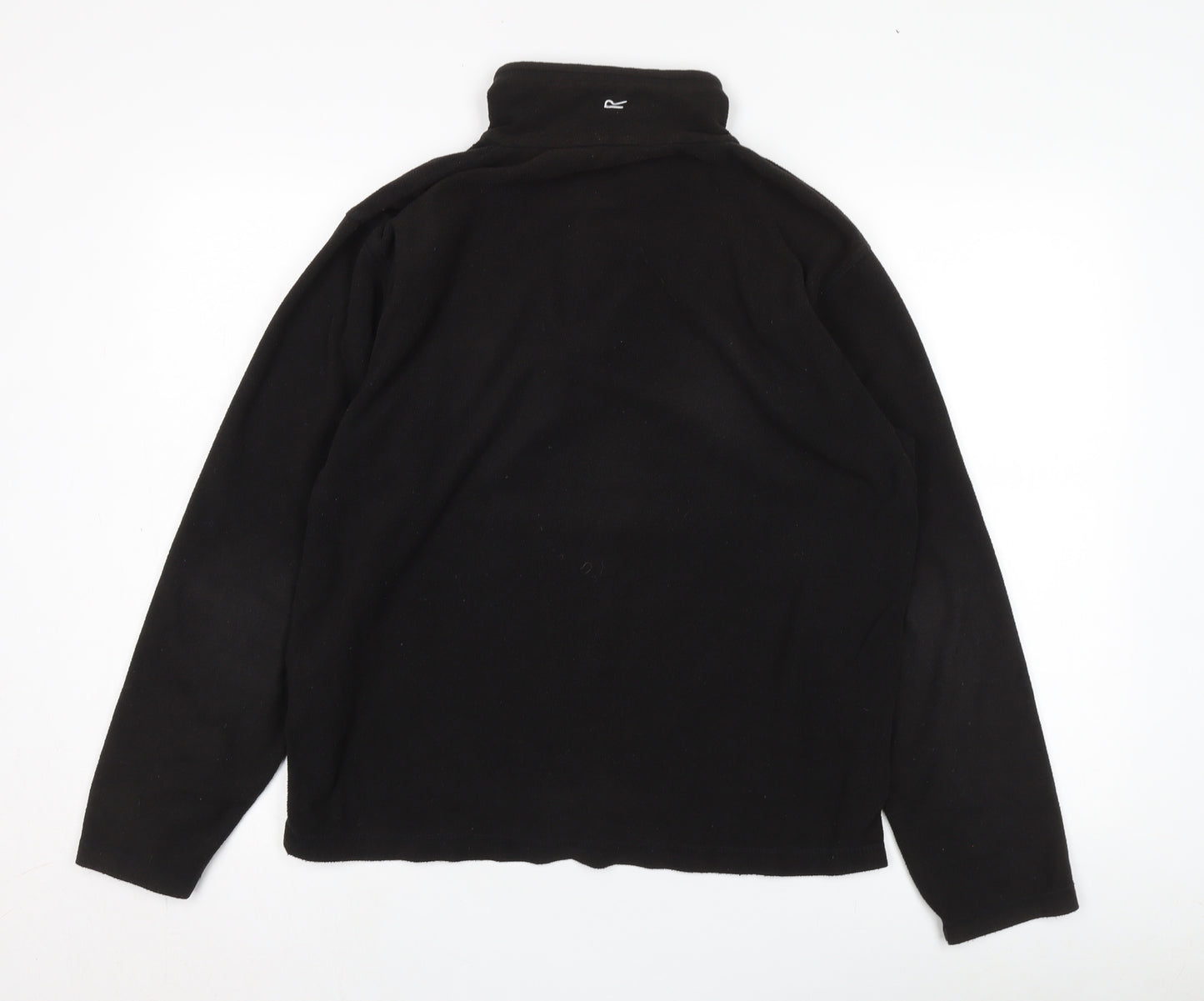 Regatta Black Henley Fleece Sweatshirt - M Unisex
