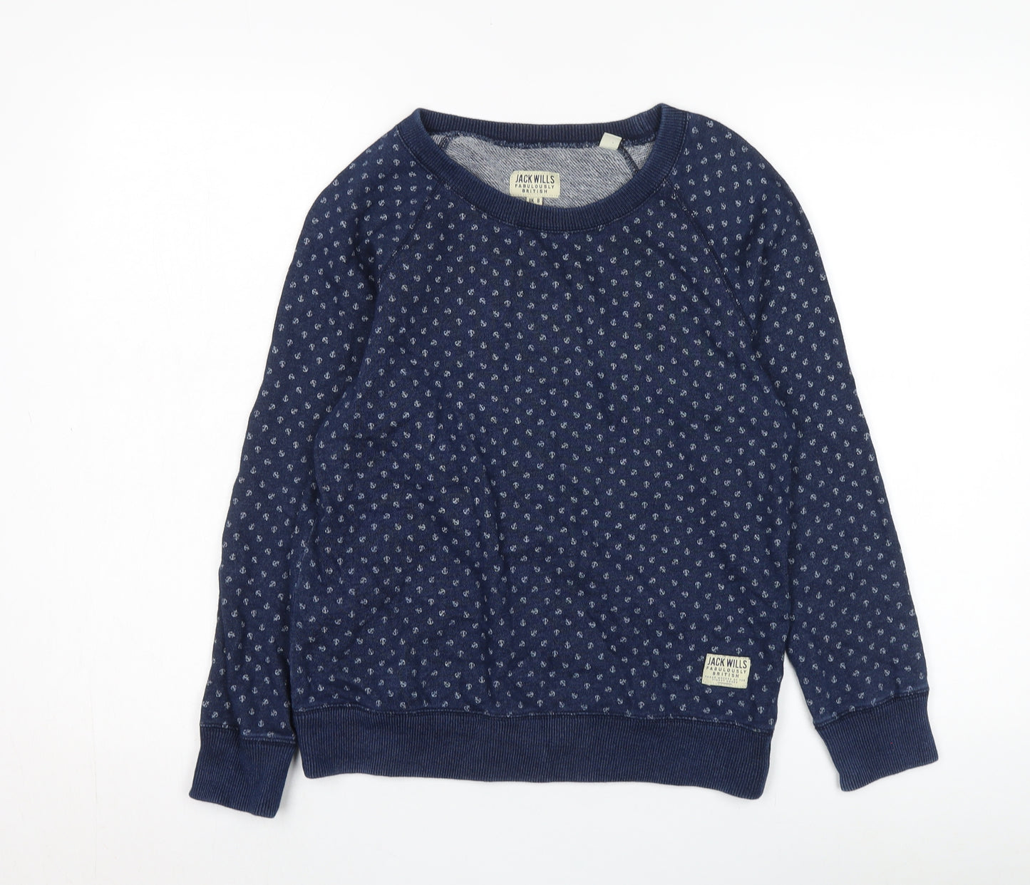 Jack Wills Women's Blue Pullover Sweatshirt Size 8