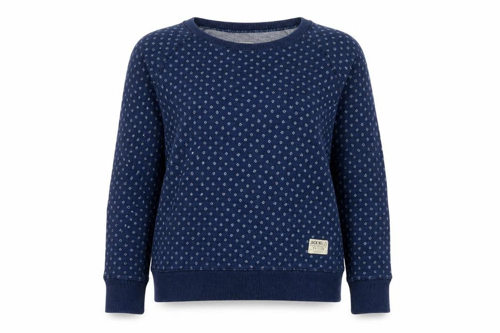 Front view of Jack Wills Women's Blue Pullover Sweatshirt, size 8