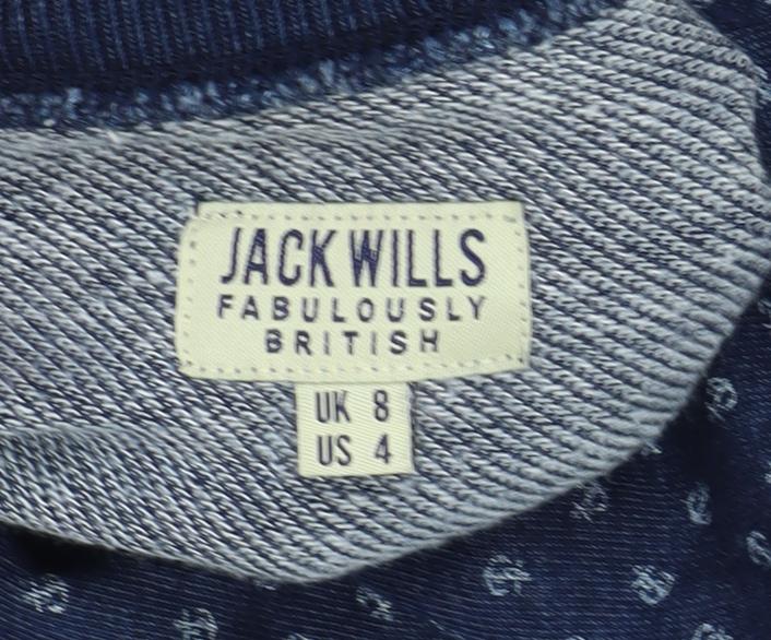Jack Wills Women's Blue Pullover Sweatshirt Size 8