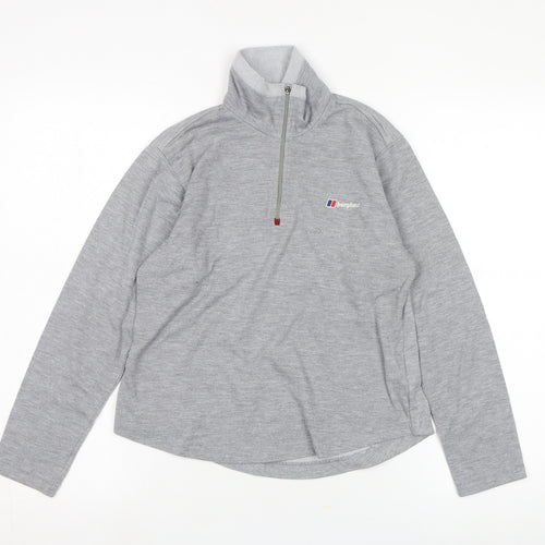 Berghaus Boys Grey 1/4 Zip Fleece Sweatshirt - 10 Years