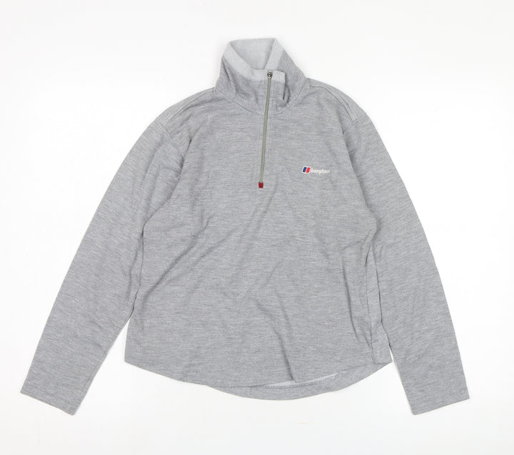 Berghaus Boys Grey 1/4 Zip Fleece Sweatshirt - 10 Years