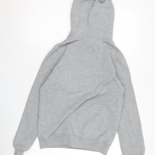 Jack Wills Women's Grey Pullover Logo Hoodie Size 8