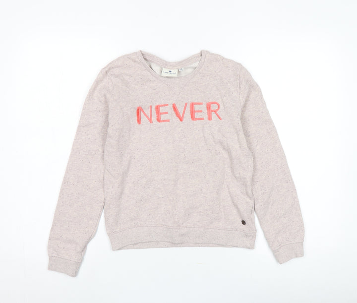 Tom Tailor Girls Beige Sweatshirt Size 12 with NEVER Graphic