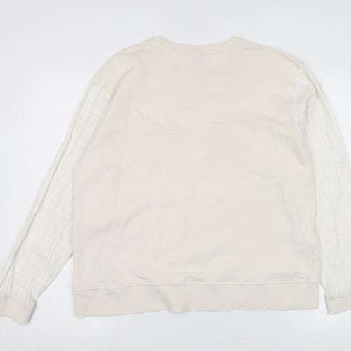 Saint + Sofia Women's Ivory Pullover Sweatshirt Size 16