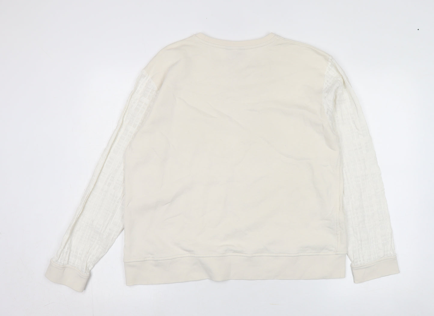 Saint + Sofia Women's Ivory Pullover Sweatshirt Size 16