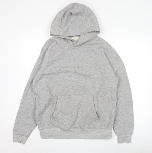 Fursac Men's Grey Pullover Hoodie, M (Est), Regular, Hooded, Cotton Blend