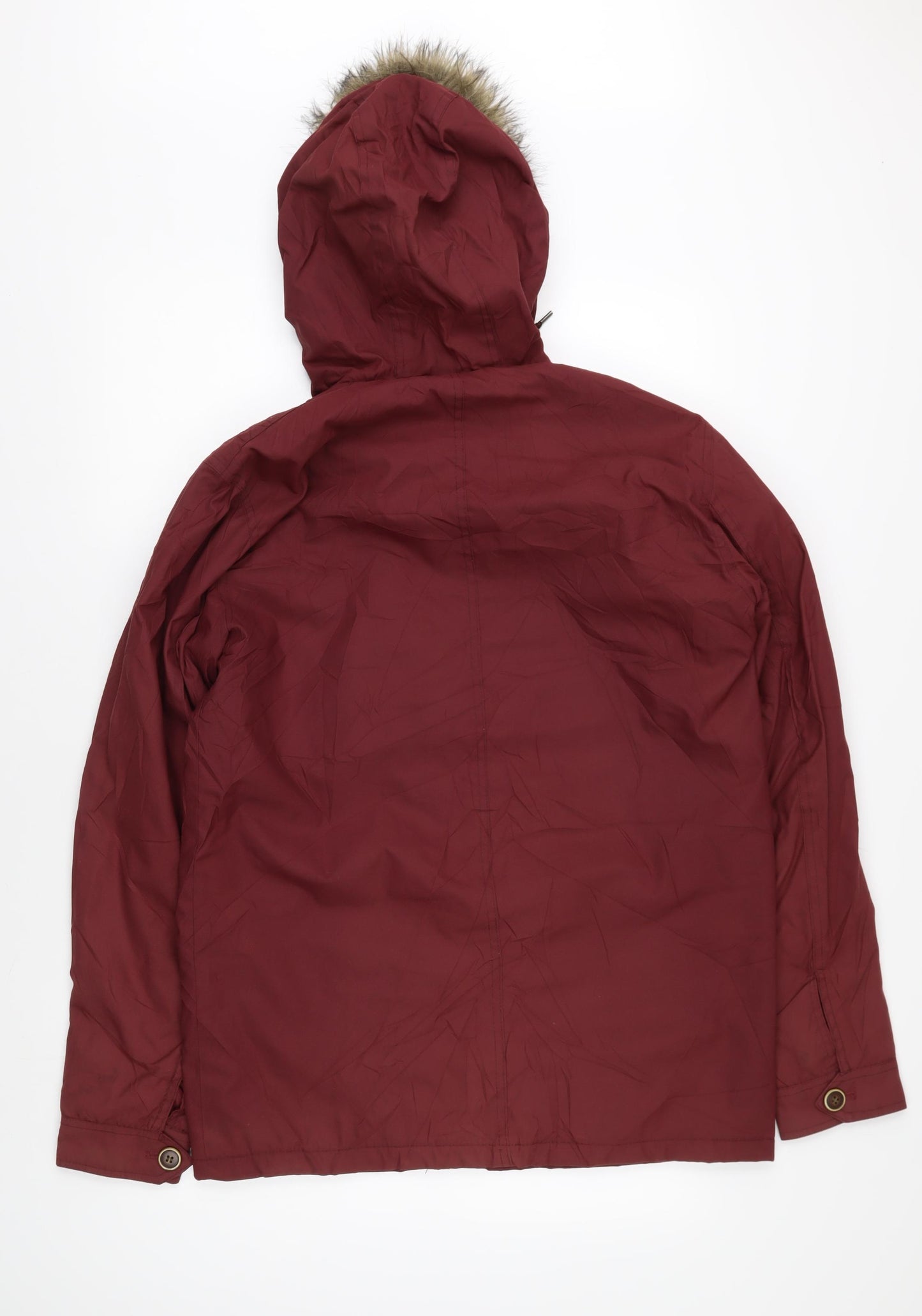 Brave Soul Women's Red Parka S - Warm Hooded Coat