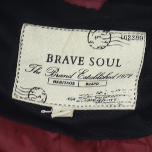 Brave Soul Women's Red Parka S - Warm Hooded Coat