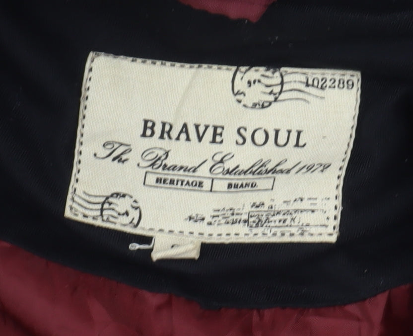 Brave Soul Women's Red Parka S - Warm Hooded Coat