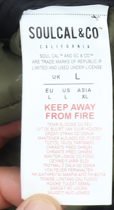 SoulCal & Co Men's Black Puffer Jacket L