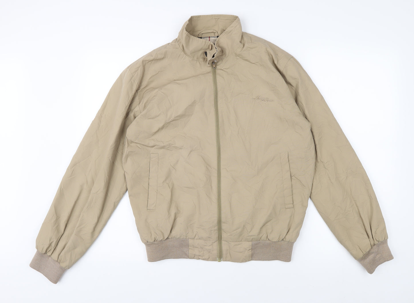 Teddy Smith Men's Beige Bomber Jacket S Casual