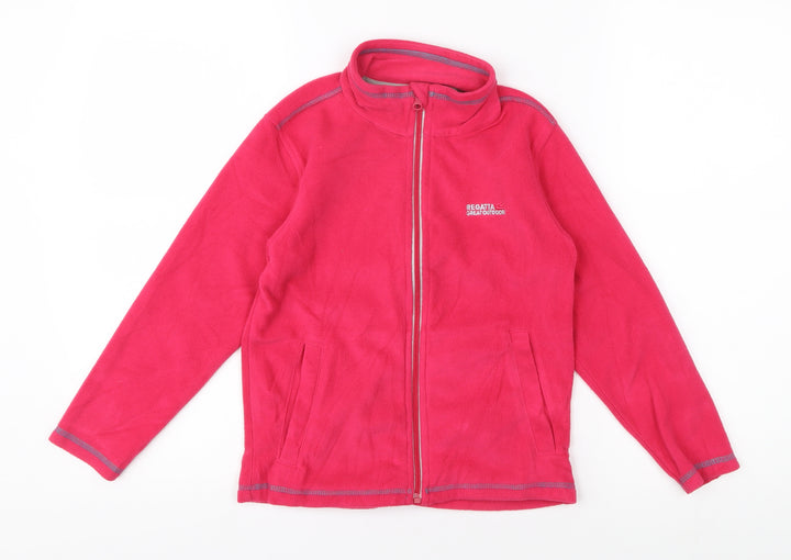 Regatta Girls Pink Fleece Jacket 7-8 Years Activewear