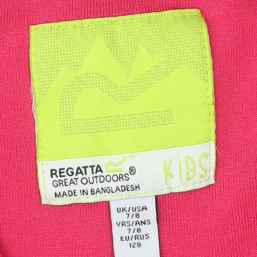 Regatta Girls Pink Fleece Jacket 7-8 Years Activewear