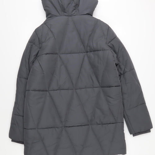 Marks and Spencer Women's Grey Puffer Jacket Size 12