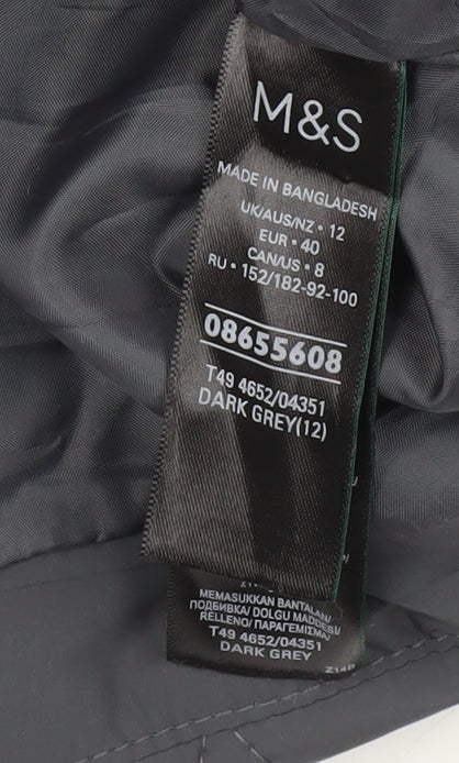Marks and Spencer Women's Grey Puffer Jacket Size 12