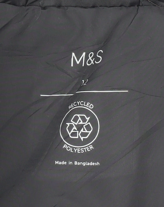 Marks and Spencer Women's Grey Puffer Jacket Size 12