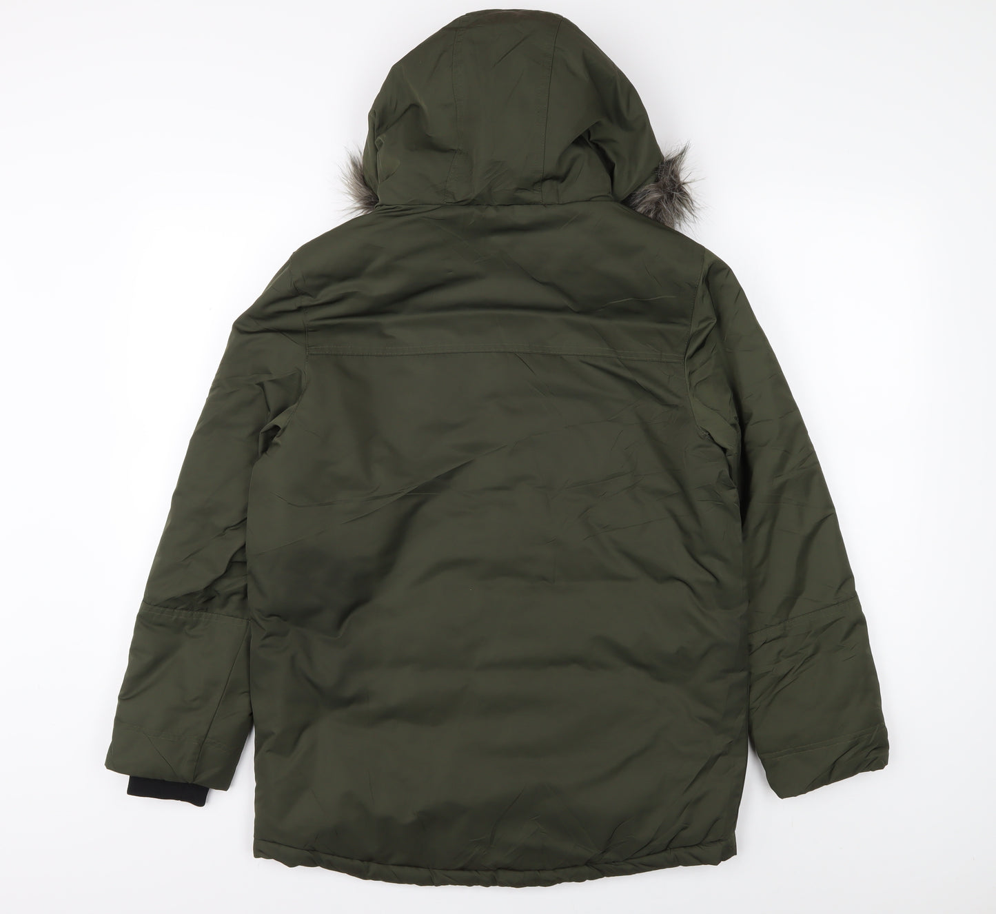 Next Boys Green Parka Coat, 12 Years, Hooded, Lined