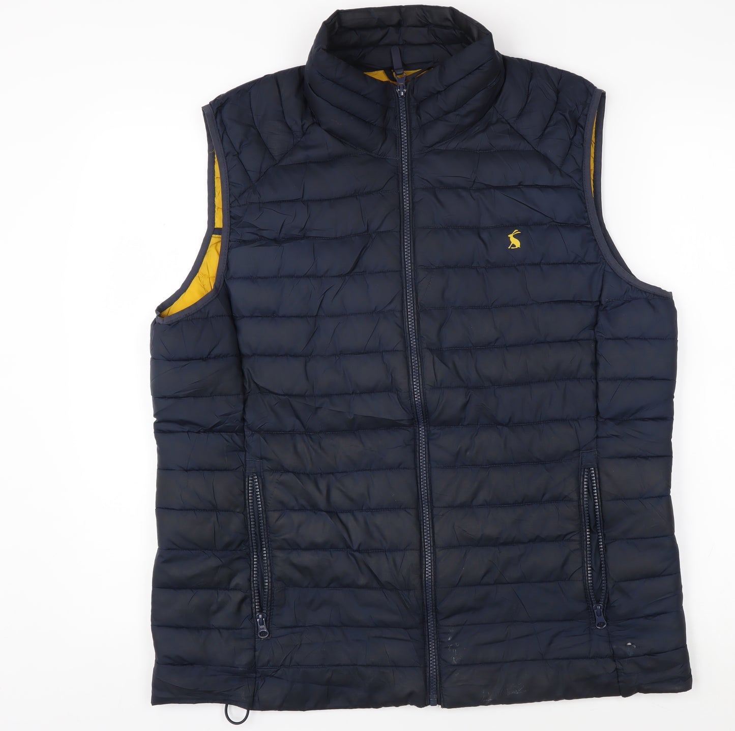Joules Men's Blue Puffer Waistcoat - L, Casual & Lightweight