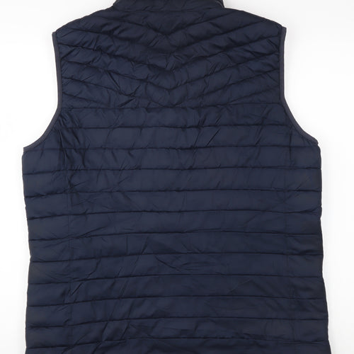 Joules Men's Blue Puffer Waistcoat - L, Casual & Lightweight