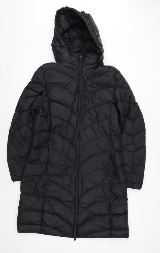 Marks and Spencer Women's Black Puffer Coat, Size 12