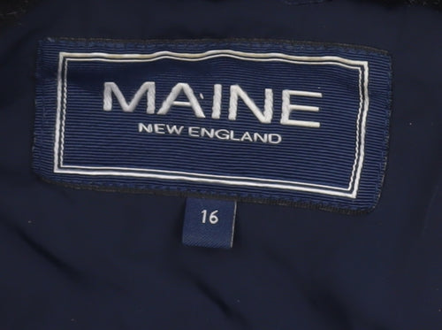 Maine New England Women's Blue Puffer Jacket Size 16
