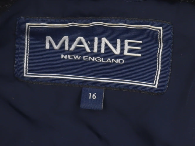 Maine New England Women's Blue Puffer Jacket Size 16