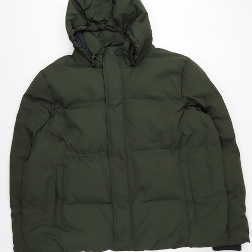Marks and Spencer Men's Green 3XL Hooded Puffer Jacket