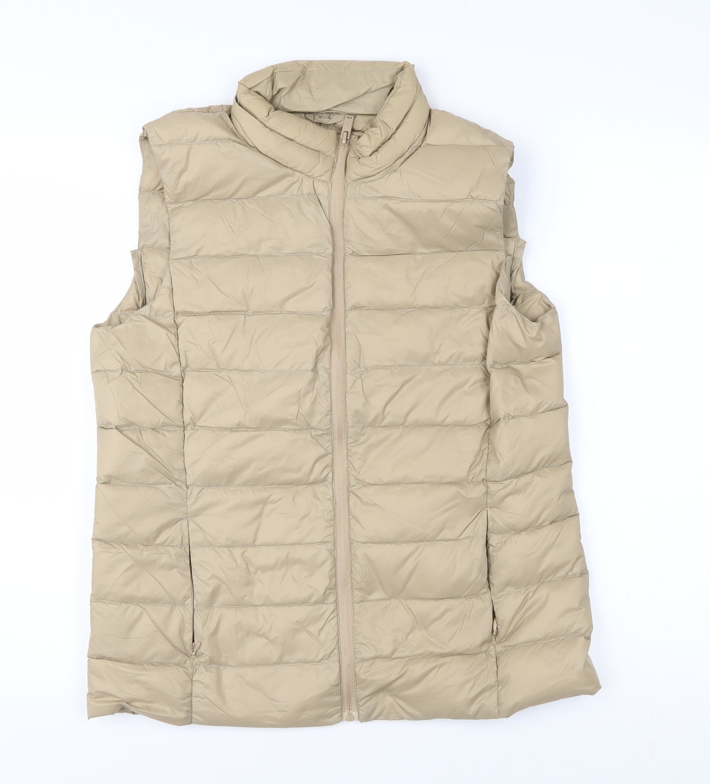 Marks and Spencer Women's Beige Puffer Waistcoat, Size 12