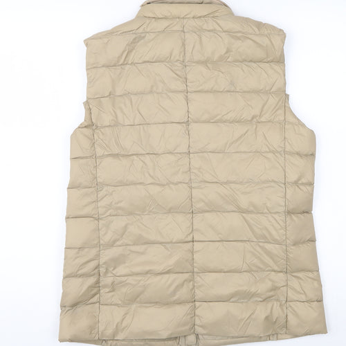 Marks and Spencer Women's Beige Puffer Waistcoat, Size 12