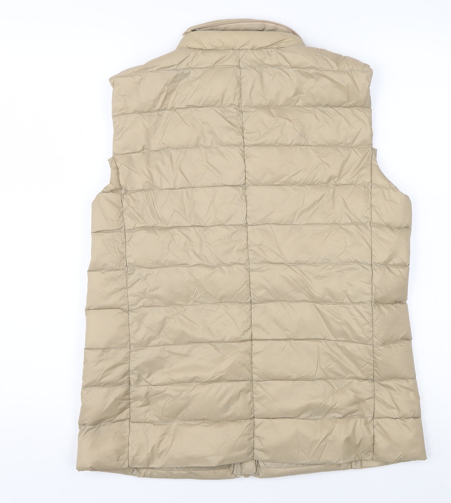 Marks and Spencer Women's Beige Puffer Waistcoat, Size 12