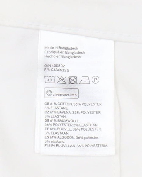 H&M Women's White Ankle Trousers, Size 10