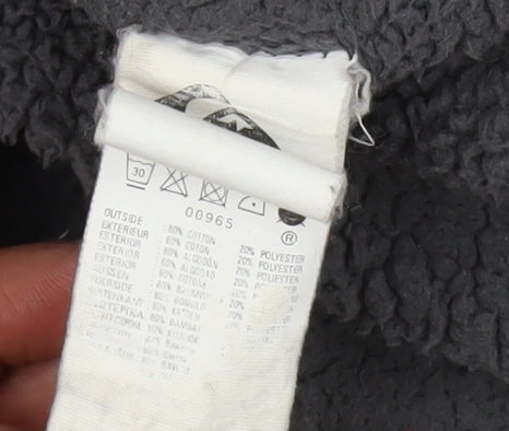 Quiksilver Men's Red Plaid Full Zip Hoodie M