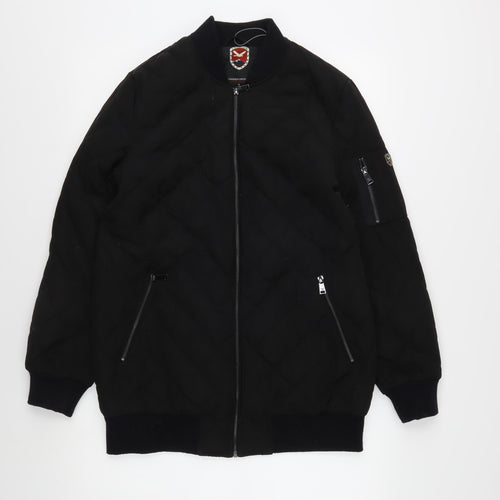 1 Madison Expedition Men's Black Bomber Jacket M Casual