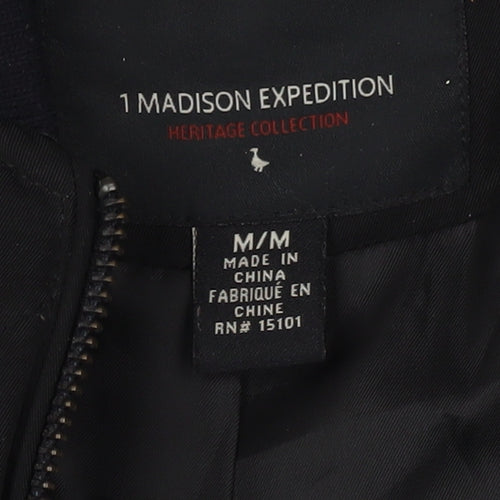 1 Madison Expedition Men's Black Bomber Jacket M Casual