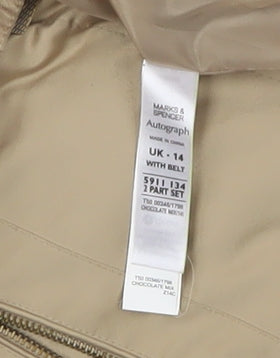 Marks and Spencer Women's Beige Puffer Coat Size 14