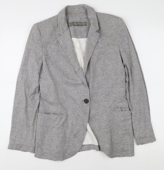 Zara Basic Grey Women's Blazer Size 8 Regular Fit