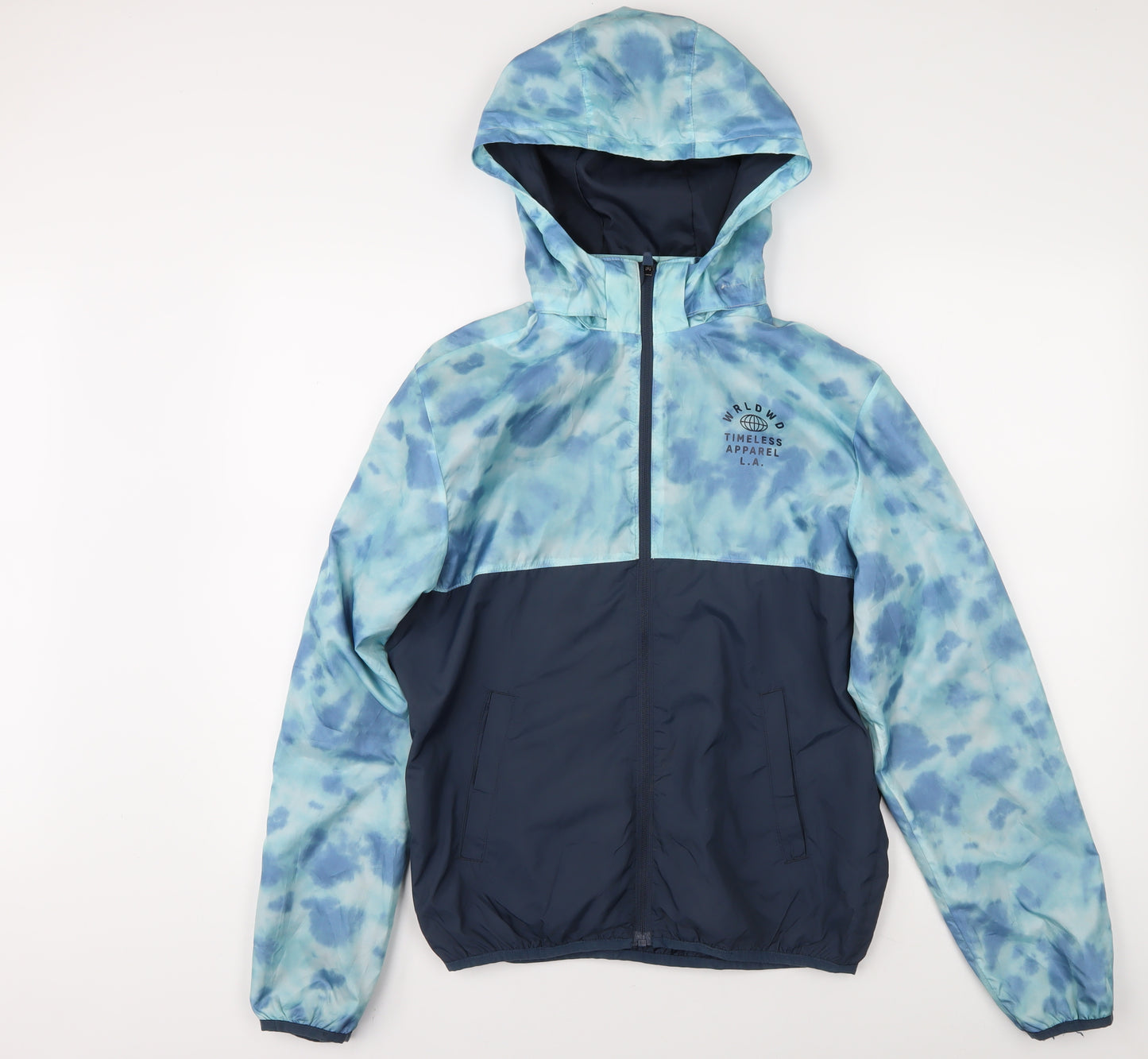 H&M Boys' Blue Tie Dye Windbreaker Jacket, 12-14Y