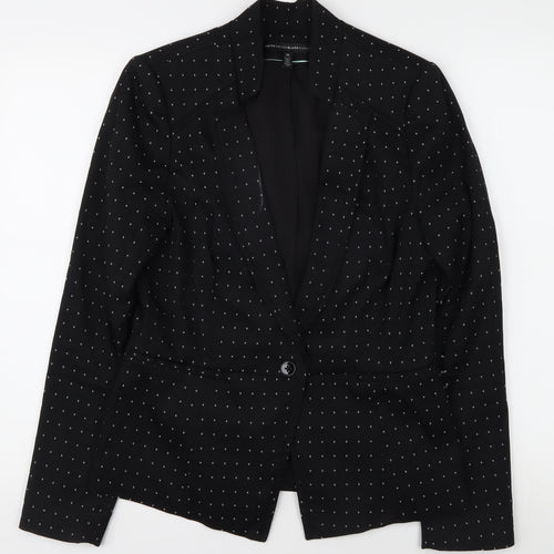 White House Black Market Women's Black Suit Jacket, Size 14