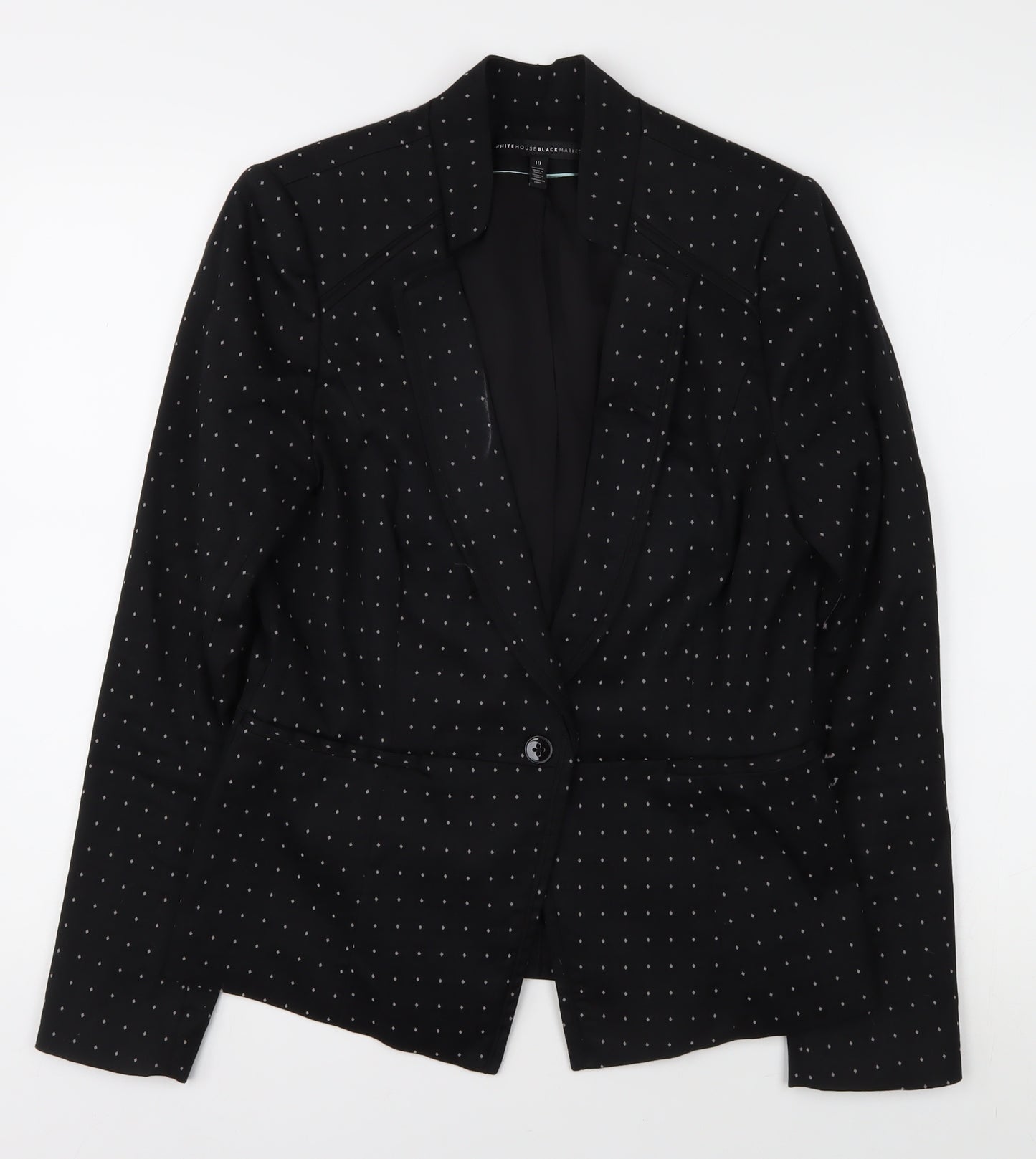 White House Black Market Women's Black Suit Jacket, Size 14