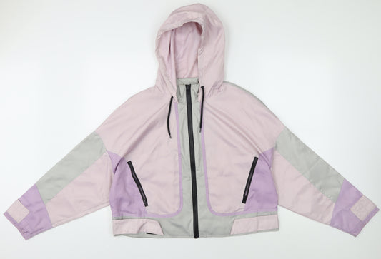 ASOS Women's Purple Cropped Windbreaker Jacket Size 10