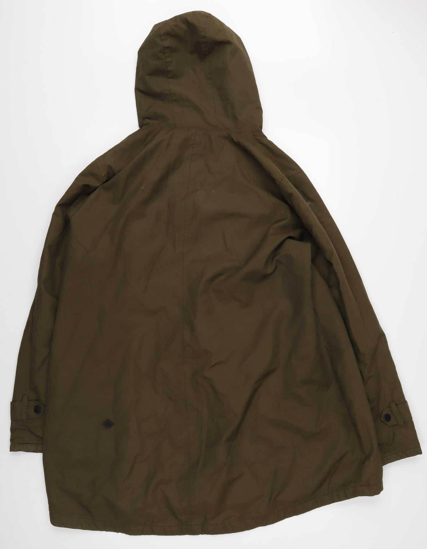 Next Women's Green Parka Coat Size 22 Hooded Casual