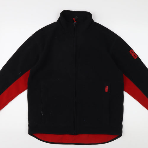 Rebel Active Boys Black Full Zip Fleece Sweatshirt 12 Years