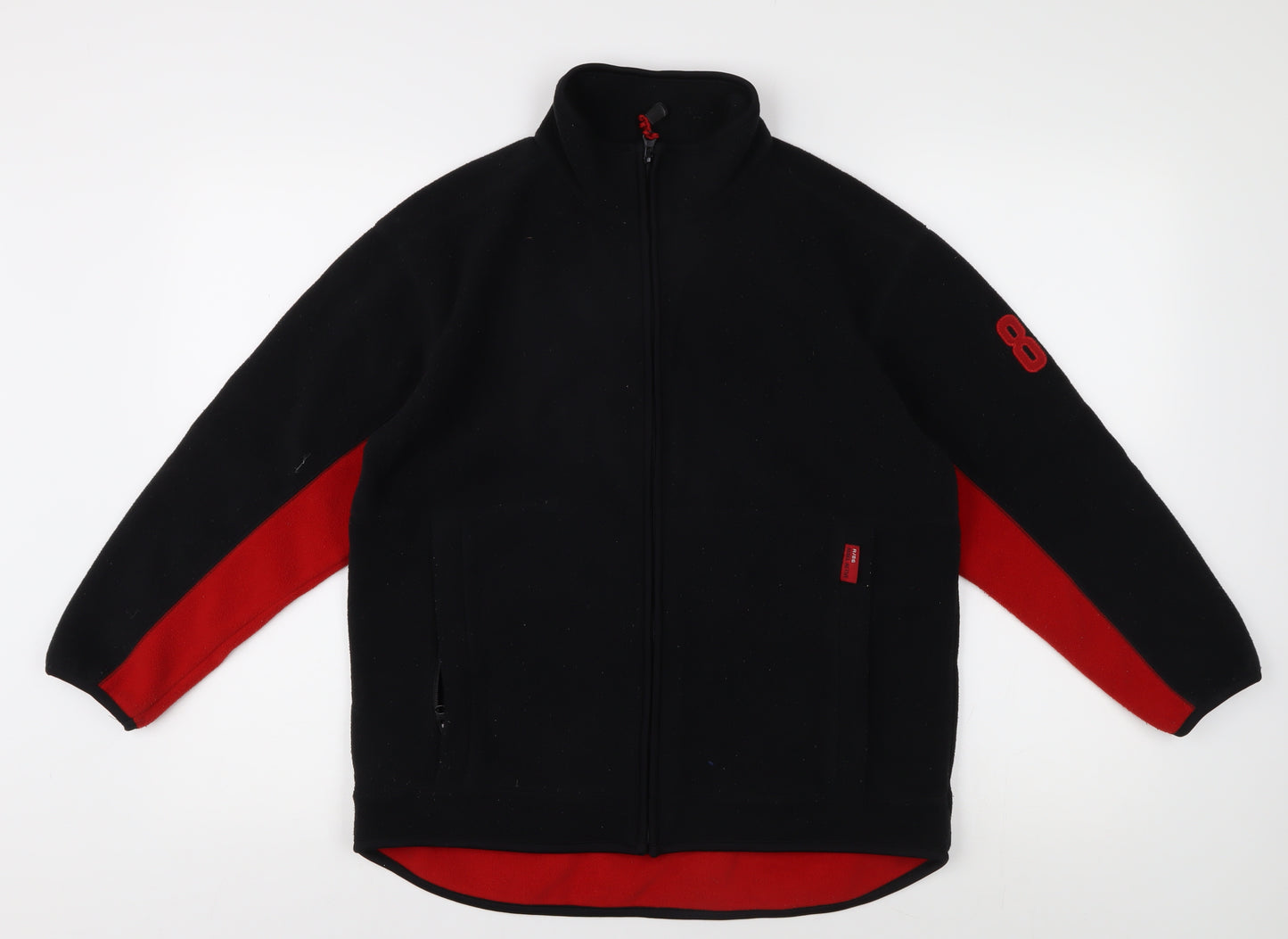 Rebel Active Boys Black Full Zip Fleece Sweatshirt 12 Years