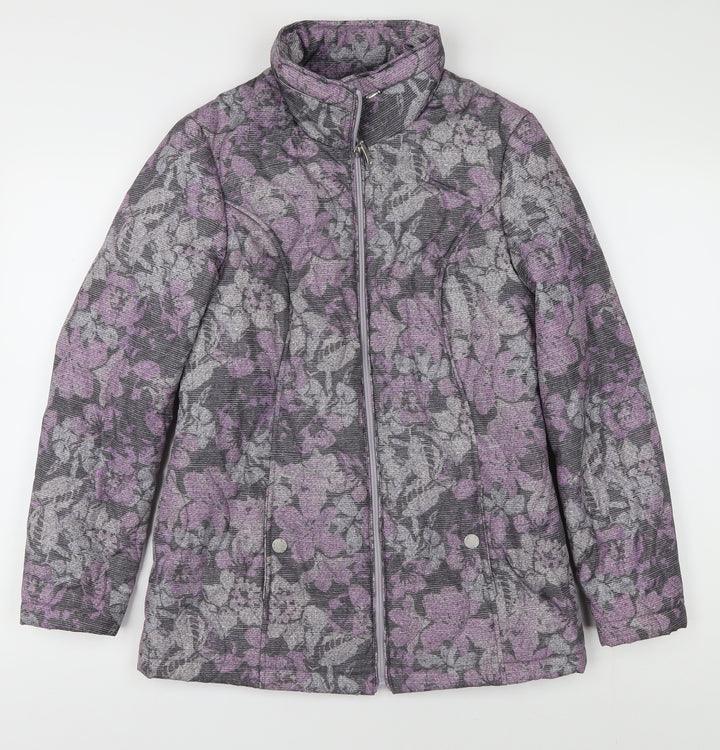 Bonmarché Women's Multicoloured Floral Puffer Jacket Size 10
